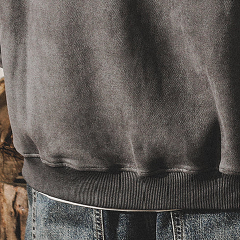 Distressed Drape Sweatshirt P0854