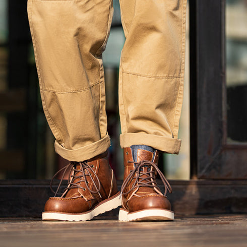 Denim High Top Work Boots P0879