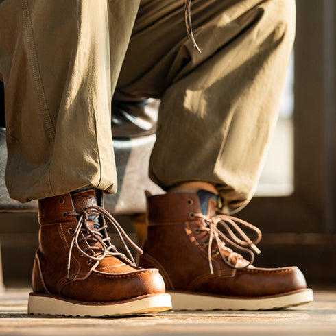 Denim High Top Work Boots P0879