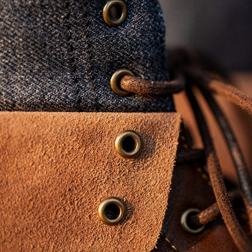 Denim High Top Work Boots P0879