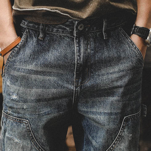 American Retro Loose Straight Hole Workwear P0885