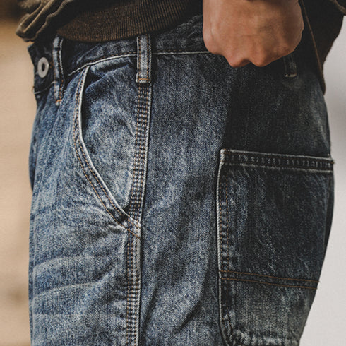 American Retro Loose Straight Hole Workwear P0885