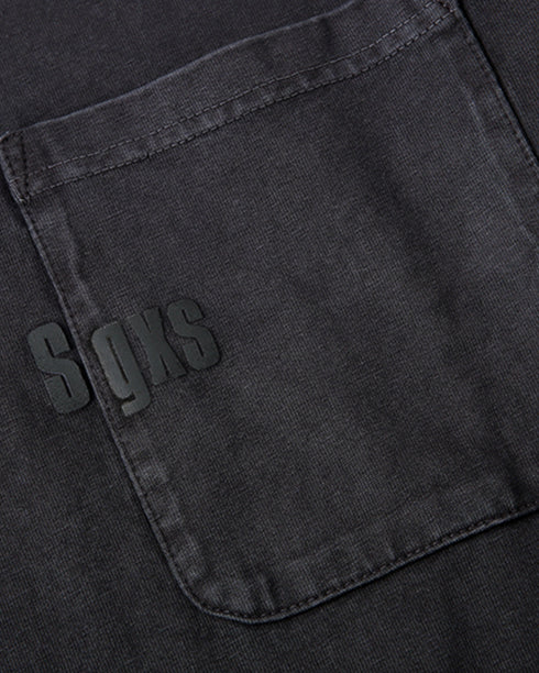 Vintage Pocket Crewneck Short T-shirt P0893