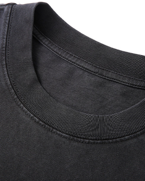 Vintage Pocket Crewneck Short T-shirt P0893