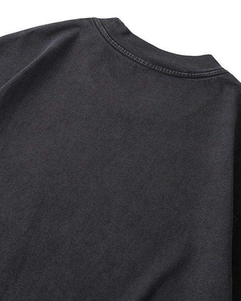 Vintage Pocket Crewneck Short T-shirt P0893