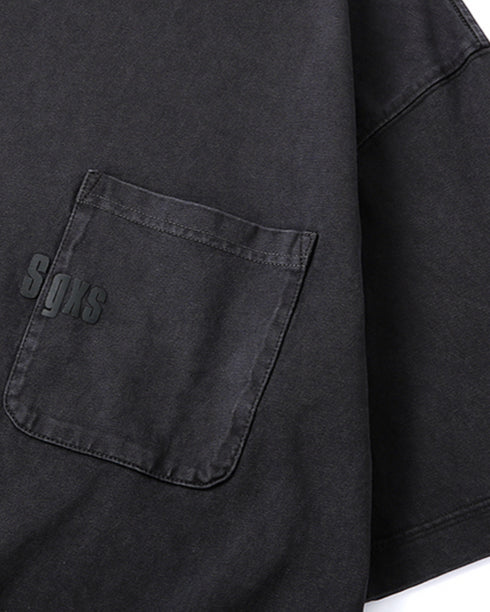 Vintage Pocket Crewneck Short T-shirt P0893