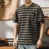 American Striped Men's Half-sleeved T-shirt P0898