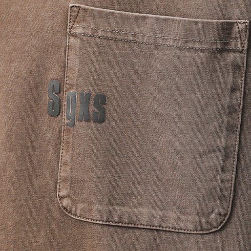 Vintage Pocket Crewneck Short T-shirt P0893