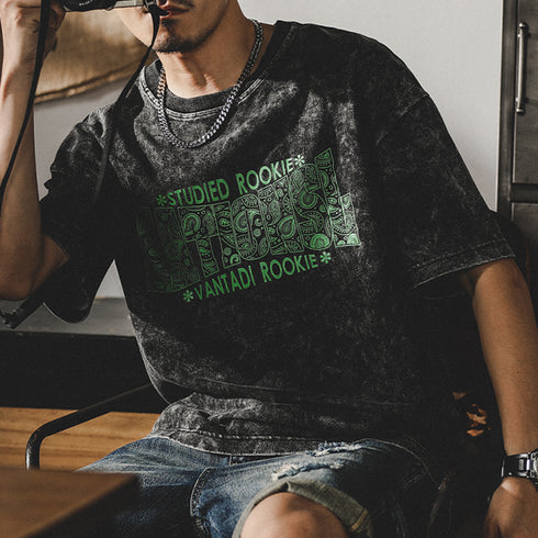 American Retro T-shirt Men's Short-sleeved P0921