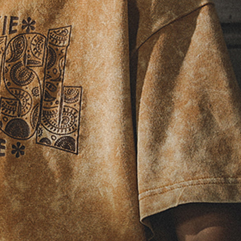 American Retro T-shirt Men's Short-sleeved P0921