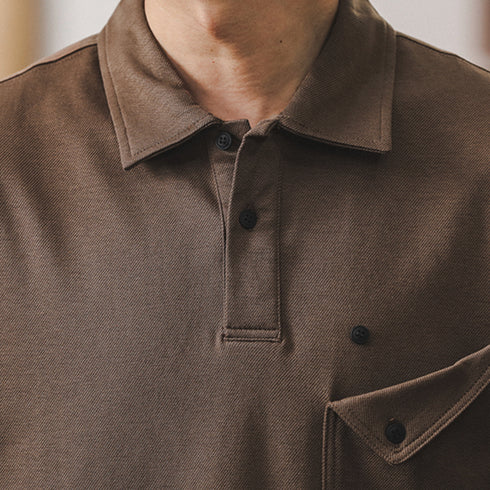 American Retro Polo Shirt Short-sleeved P0925