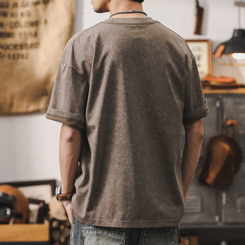 American Retro Cloud-dyed T-shirt P0929