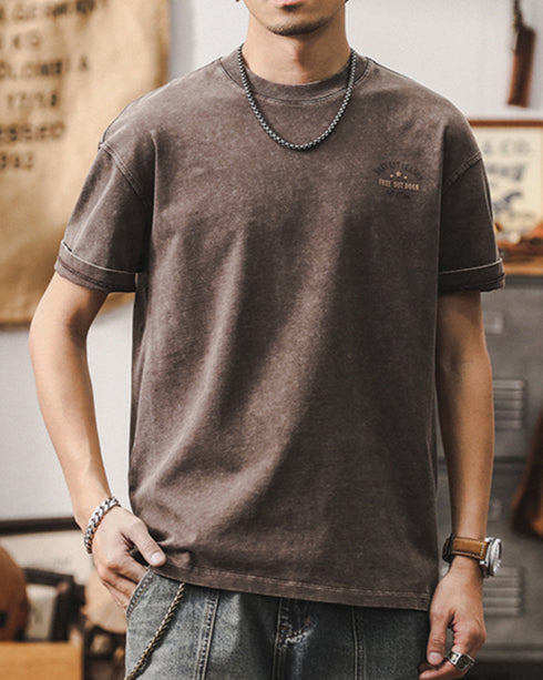 Vintage Outdoor Backprint T-shirt P0941