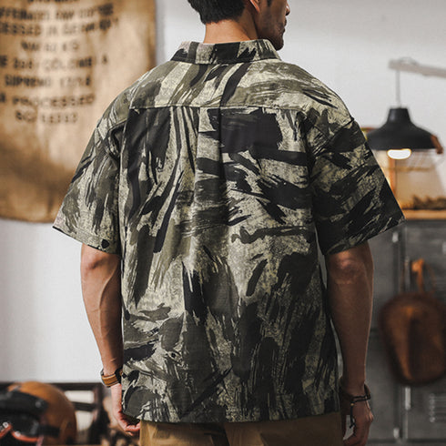 Loose Camouflage Casual Half-sleeved Polo Shirt P0950