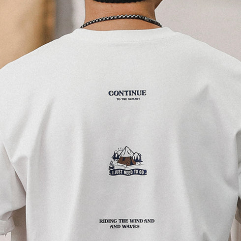 Outdoor Graphic Back Print T-Shirt P0952