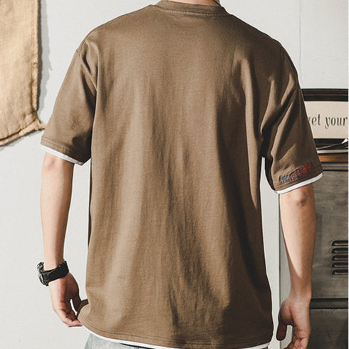 Simple Basic Style Half-sleeved T-shirt P0953