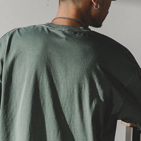 Washed T-shirt Loose Large Size P0957