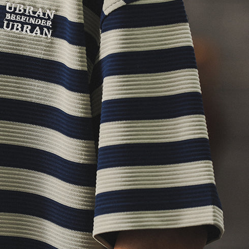 Short-sleeved T-shirt Striped Top P0961