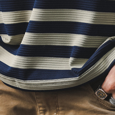 Short-sleeved T-shirt Striped Top P0961