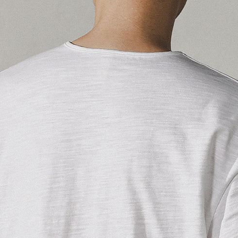 Henry Collar Short-sleeved Simple T-shirt P0966