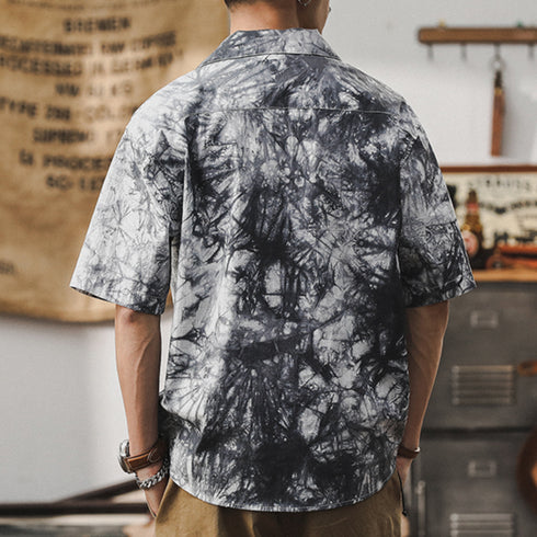 Anti-wrinkle Thin Cuban Collar Shirt P0990