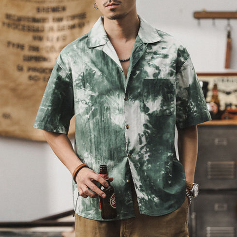 Anti-wrinkle Thin Cuban Collar Shirt P0990