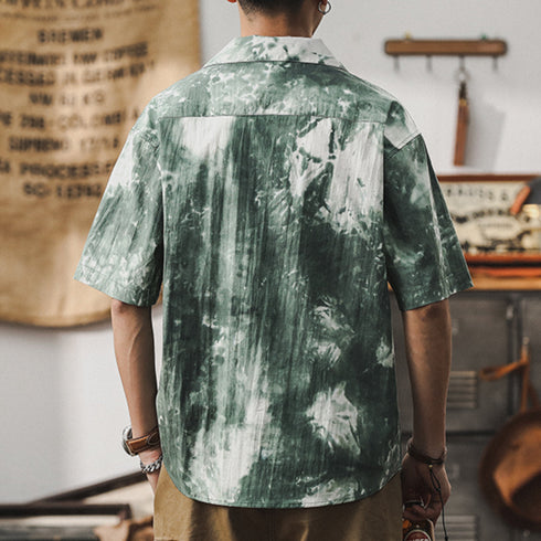 Anti-wrinkle Thin Cuban Collar Shirt P0990