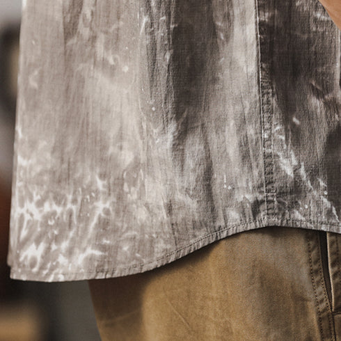 Anti-wrinkle Thin Cuban Collar Shirt P0990