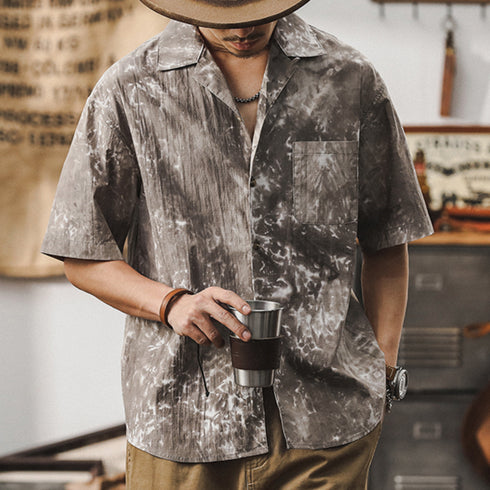 Anti-wrinkle Thin Cuban Collar Shirt P0990