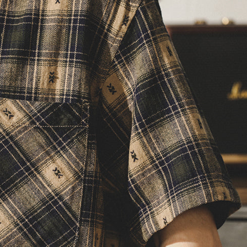 Casual Embroidered Jacquard Shirt P0991