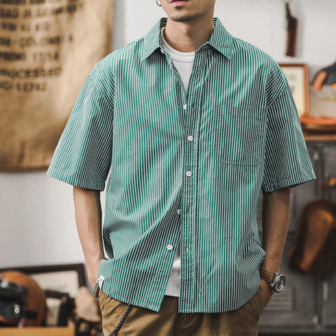 Pinstripe Silhouette Shirt P0994