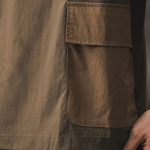 Contrast Color Stitching Shirt P0996