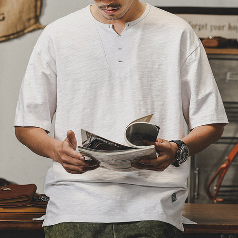 Bamboo Texture Henry Shirt P0997