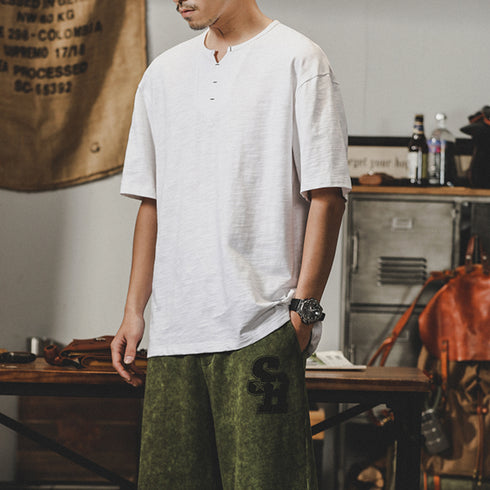 Bamboo Texture Henry Shirt P0997