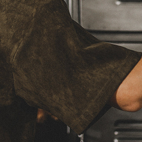 【OUTLET/即納】Distressed Drape Short-sleeved T-shirt P0999