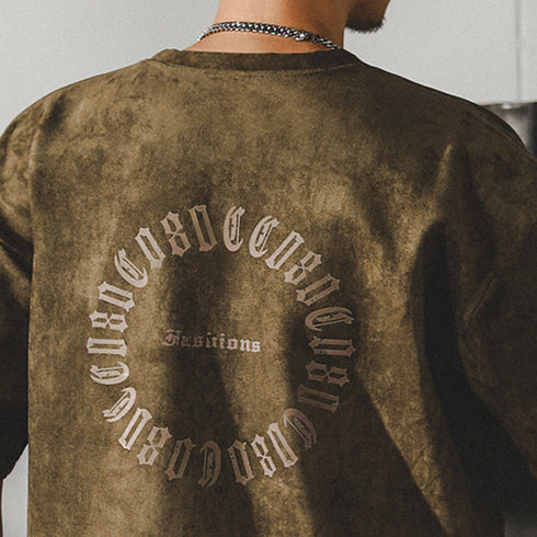 【OUTLET/即納】Distressed Drape Short-sleeved T-shirt P0999