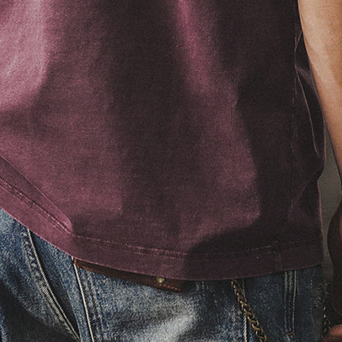 Loose Tops Retro Washed T-shirt P1002