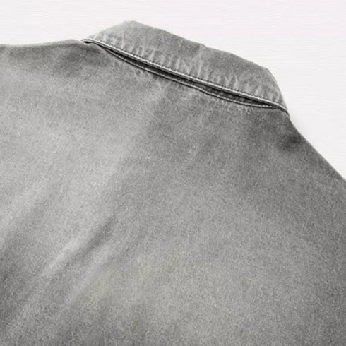 Washed Denim Shirt Short Sleeve P1025