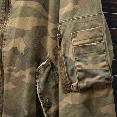 【OUTLET/即納】Camouflage Short Bomber Jacket P1179