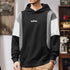 Loose Color Block Hooded Casual P1187