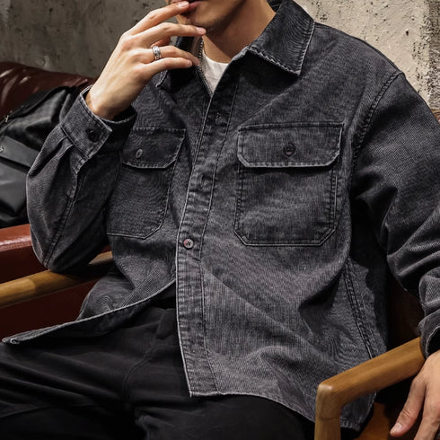 Loose Hunting Denim Shirt P1191