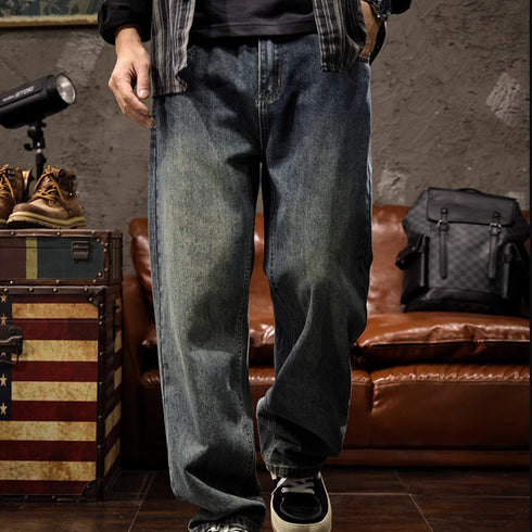 Loose Straight Wide Leg Jeans P1195