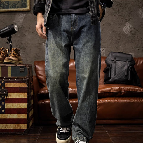 Loose Straight Wide Leg Jeans P1195