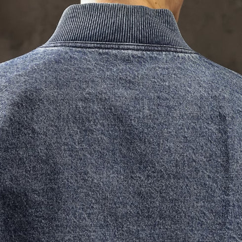 Denim Retro Distressed Motorcycle Jacket P1205