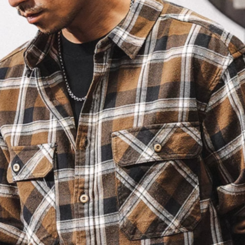 Checked Long Sleeve Shirt P1208