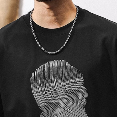 Round Neck Embroidered Bottoming T-shirt P1209