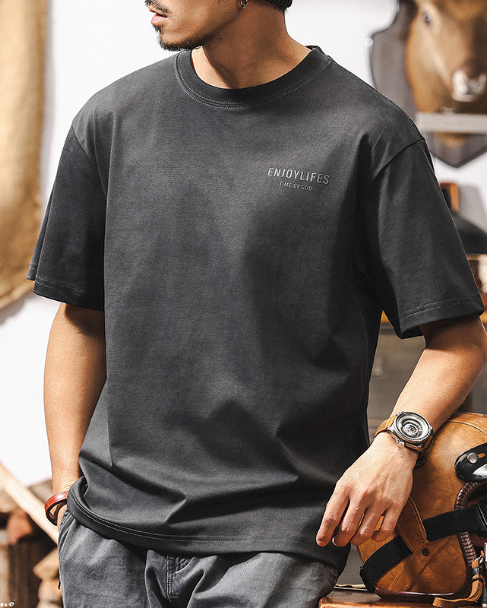 【OUTLET/即納】ピグメントダイクルーネックTシャツ P1304