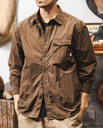 Tactical Pocket Long-Sleeve Casual Shirt P1313