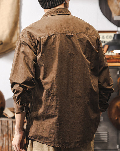 Tactical Pocket Long-Sleeve Casual Shirt P1313