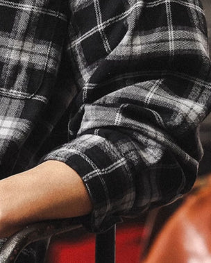Faded Plaid Long Sleeve Cotton Shirt P1316